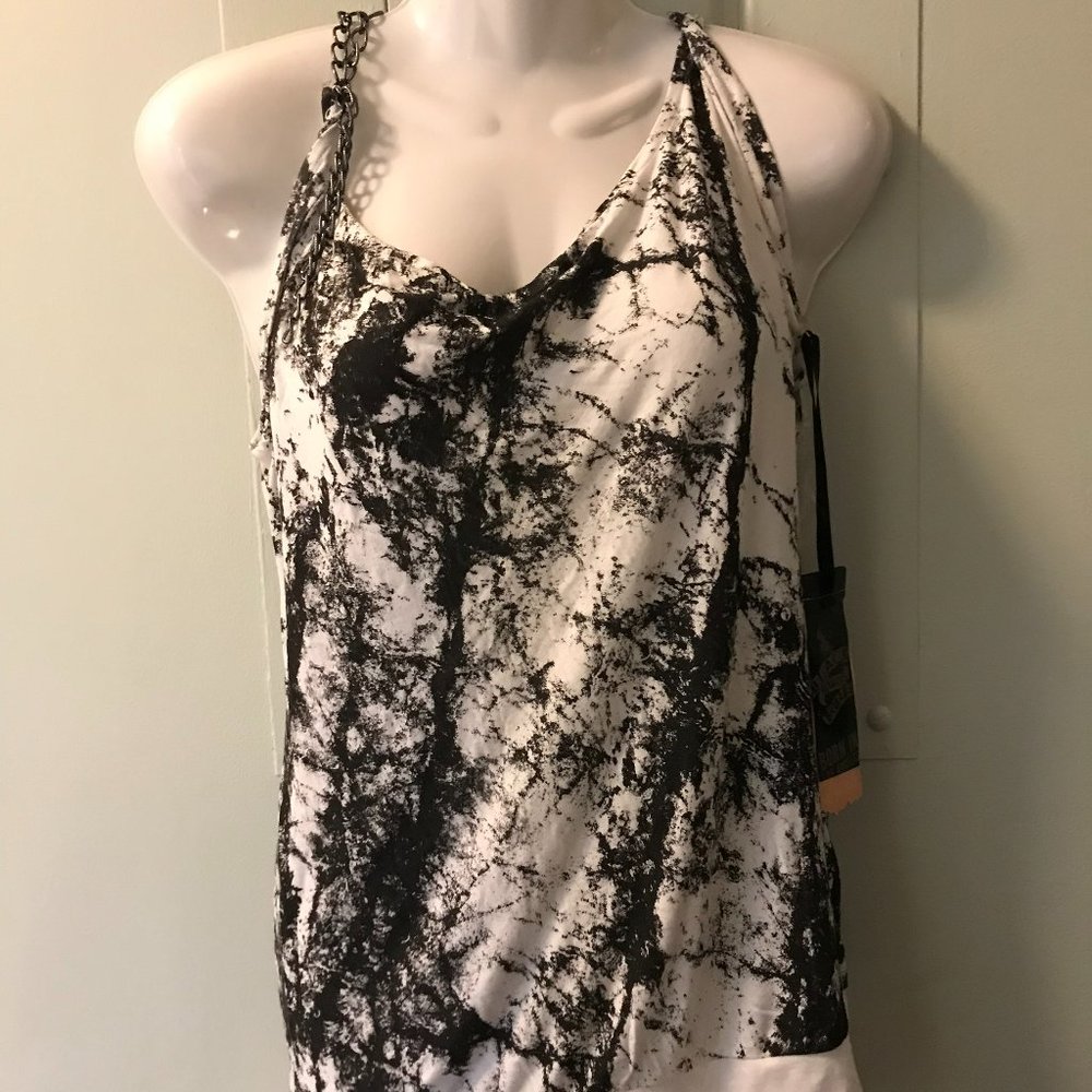 NWT BLACK HEARTS BRIGADE ABSTRACT CHAIN HALTER TOP SIZE XS
